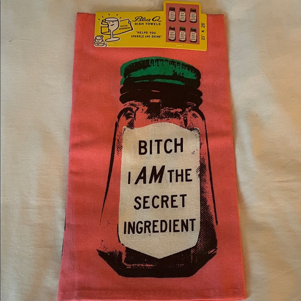 Blue Q “…SECRET INGREDIENT” dish towel